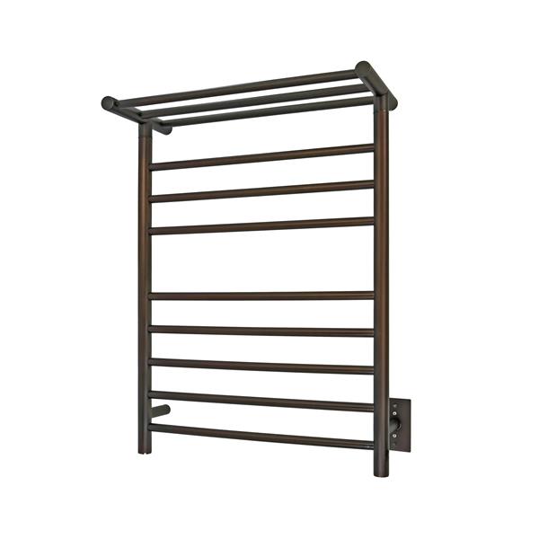 Warmlyyours Huron 23 6 In Bronze 8 Bar Towel Warmer Tws1 Hrn08zh Bronze 8 Bar Towel Warmer Tws1 Hrn08zh