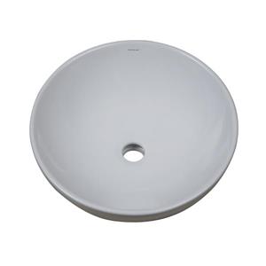 Decolav Aila Above-CounterWith Overflow Round White Bathroom Sink