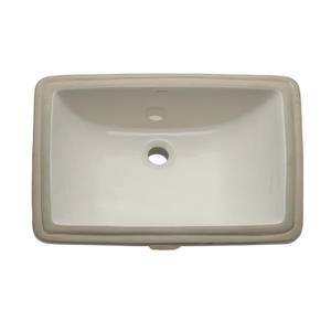 Decolav Callensia Undermount Bisque Rectangular Sink With Overflow