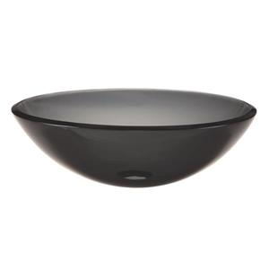 Decolav Montana Tempered Glass Vessel - Round - Transparent Black