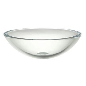 Decolav Anani Transparent Crystal Round Tempered Glass Sink