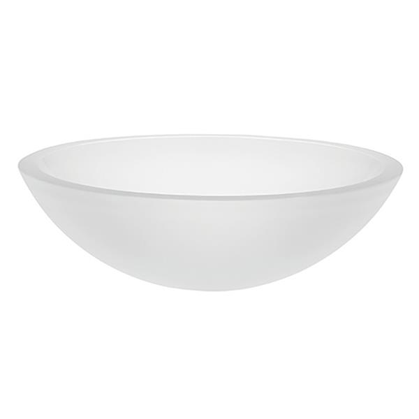 Decolav Anani Frosted Crystal Round Tempered Glass Sink 1019T-FCR | RONA