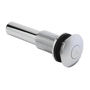 Decolav Polished Chrome Push Button Umbrella Drain without Overflow