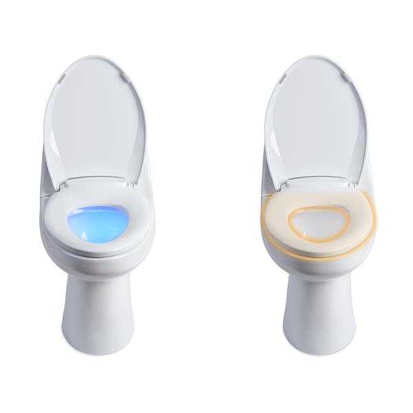 Brondell LumaWarm Heated Bidet Seat 14.3-in x 18.5-in White