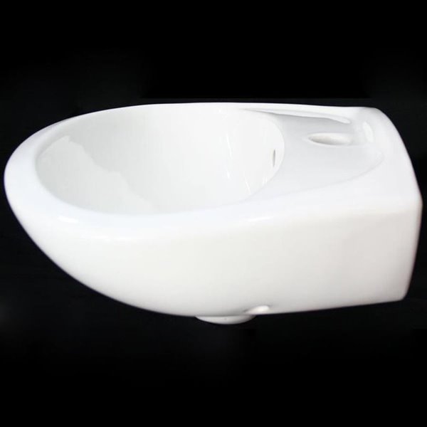 ALFI brand White WallMount Oval Bathroom Sink With Overflow AB106 RONA