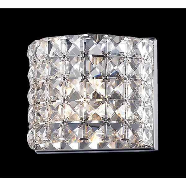 chrome crystal vanity light