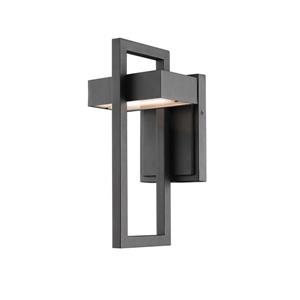 Z-Lite Luttrel 11.75-in x 5.50-in Black Outdoor Wall Sconce