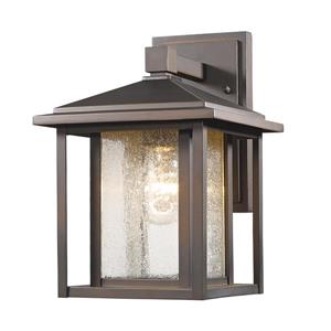 Z-Lite Aspen 10.88-in x 8.50-in Rubbed Bronze Outdoor Wall Light