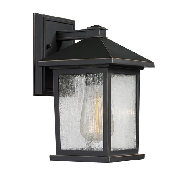 Z-Lite Portland 10.25-in Oil Rubbed Bronze Outdoor Wall Light