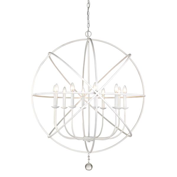 Z-Lite Tull 36-in Matte White 10-Light Chandelier