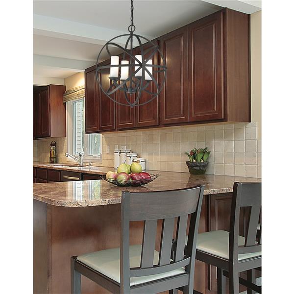 Z-Lite Aranya 18.31-In x 20.25-In Bronze 4-Light Pendant