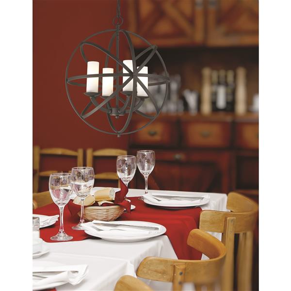 Z-Lite Aranya 18.31-In x 20.25-In Bronze 4-Light Pendant