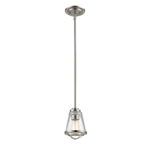 Petit luminaire à 1 lumière Mariner, 5,5 po, nickel brossé