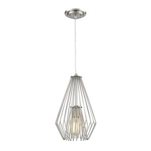 Petit luminaire à 1 lumière Quintus, 9,25 po, nickel brossé