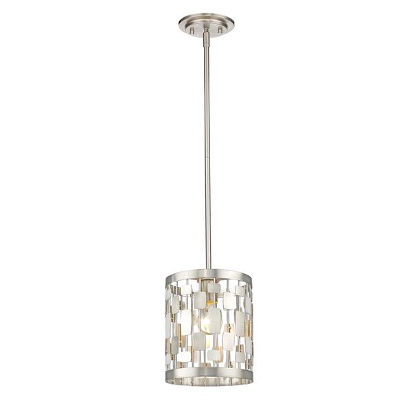 Petit luminaire à 1 lumière Almet, 6 po, nickel brossé