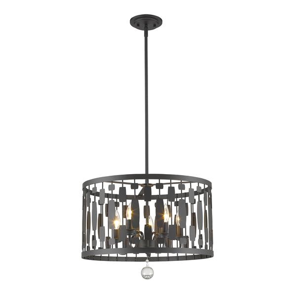 Z-Lite Almet 20-In x 16-In Bronze 5 -Light Pendant