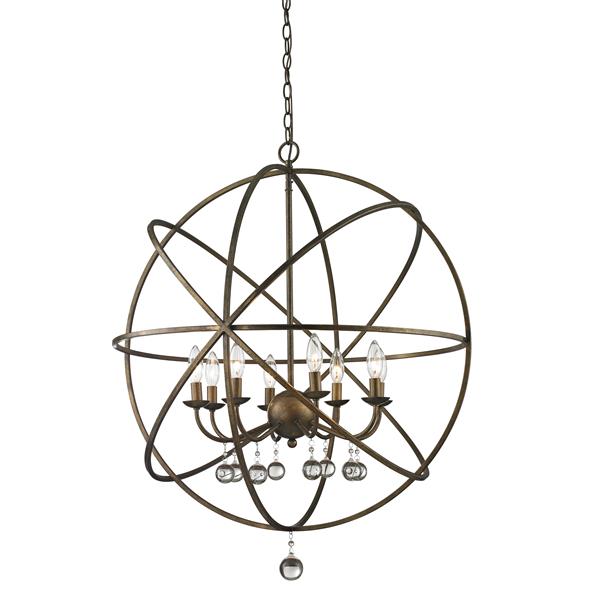 JEWELS - A！ Z-Lite Acadia 30-in x 35.5-in Bronze Gold 8-Light Pendant