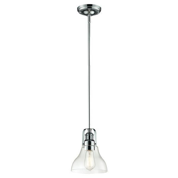 Z-Lite Forge 7.5-in Chrome 1-Light Mini Pendant Light