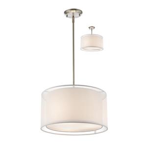 Z-Lite Sedona 3-Light Convertible pendant - 15-in - Brushed Nickel