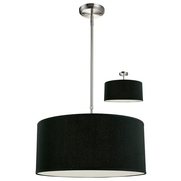 Z-Lite Albion 20-In x 10.5-In Brushed Nickel 3-Light Pendant