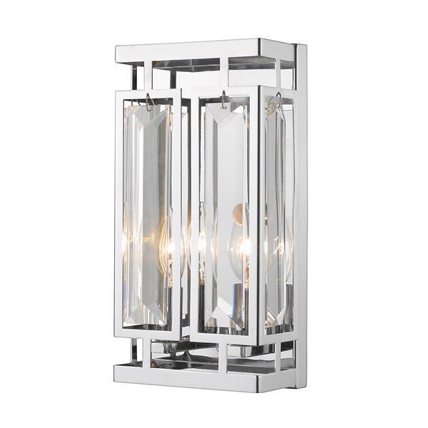 Z Lite Mersesse Chrome 2 Bulb Wall Sconce 6006 2s Ch Rona