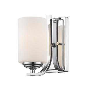 Z-Lite Bordeaux 8.50-in x 4.75-in x 6.50-in Chrome Wall Sconce