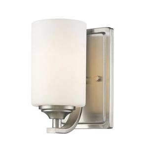 Z-Lite Bordeaux 8.50-in x 4.75-in x 6.50-in Brushed Nickel Wall Sconce