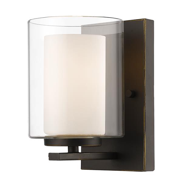 Z-Lite Willow 4.5-in Olde Bronze 1 Light Wall Sconce