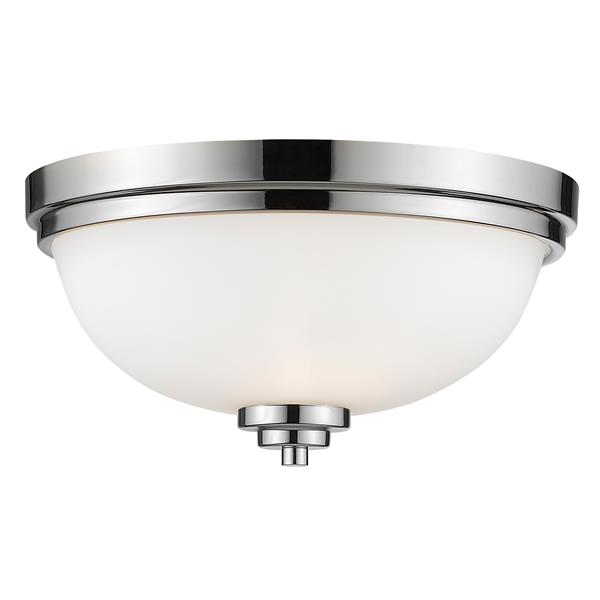 Z-Lite Ashton 15-in Chrome 3 Light Flush Mount Light