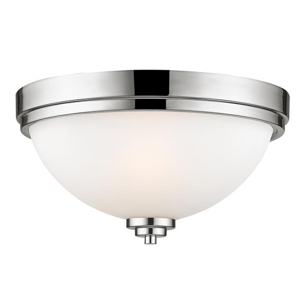 Z-Lite Ashton 13-in Chrome 2 Light Flush Mount Light