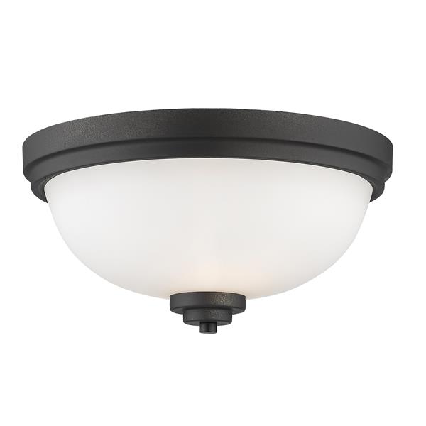 Z-Lite Ashton 13-in Bronze 2 Light Flush  Mount Light