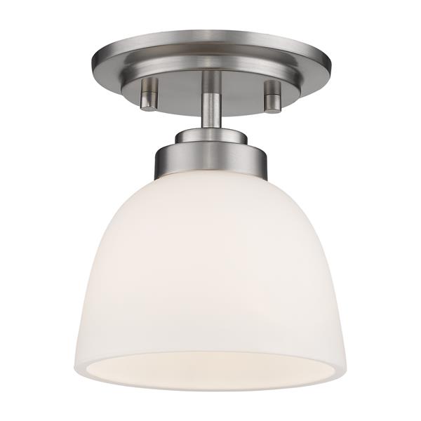 Z-Lite Ashton 6-in Brushed Nickel 1 Light Flush Mount