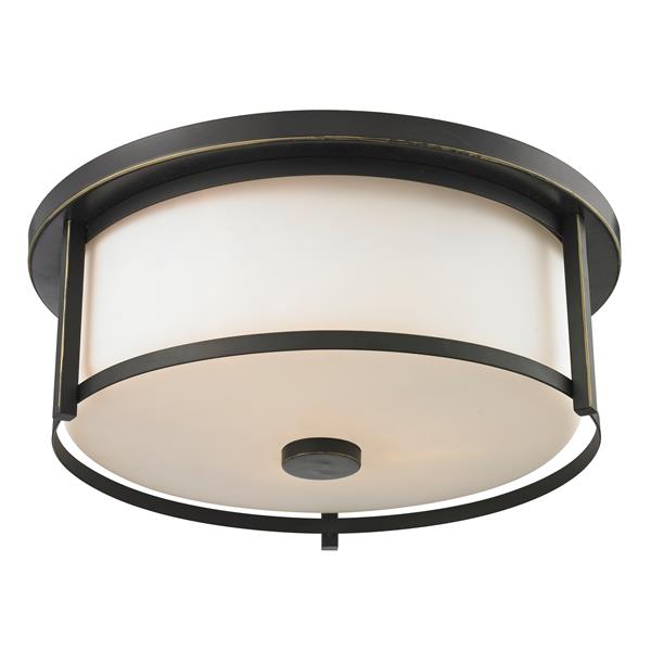 Z-Lite Savannah 15.75-in Olde Bronze 3-Light Flush Mount 413F16 | RONA