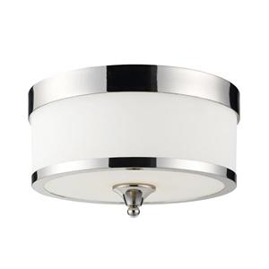 Z-Lite Cosmopolitan 13-in Chrome 3-Light Flush Mount Light