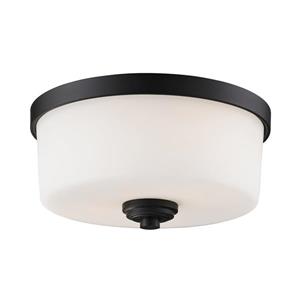 Z-Lite Arlington 12.25-in Olde Bronze 2 Light Flush Mount