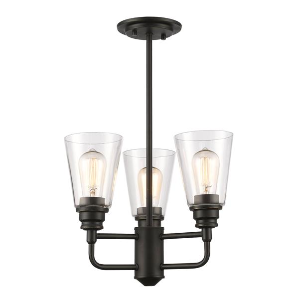 Z-Lite Annora 3-Light Bronze 15-in x 15-in x 17.38-in Semi Flush Mount