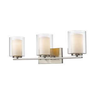 Z-Lite Willow Brushed Nickel 3 Light Vanity Light