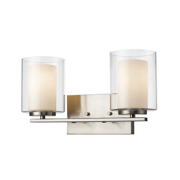 Z-Lite Willow Brushed Nickel 2 Light Vanity Light