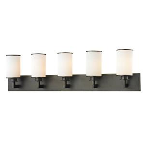 Z-Lite Savannah 5.5-in x 10.12-in Olde Bronze 5-Light Vanity Light