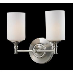 Z-Lite Cannondale 2-Light Brushed Nickel Vanity Light