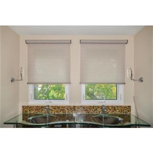 Sun Glow 64-in x 72-in Desert Motorized Woven Roller Shade with Valance