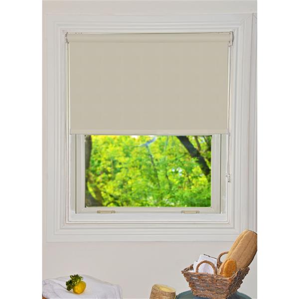 Sun Glow 63-in x 72-in Creamy Motorized Translucent Roller Shade