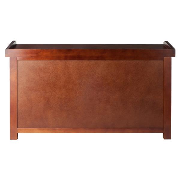 Banc de rangement Milan, bois, noyer antique