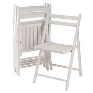Winsome Wood Robin 17.4-in White Folding Chair (Set of 4)