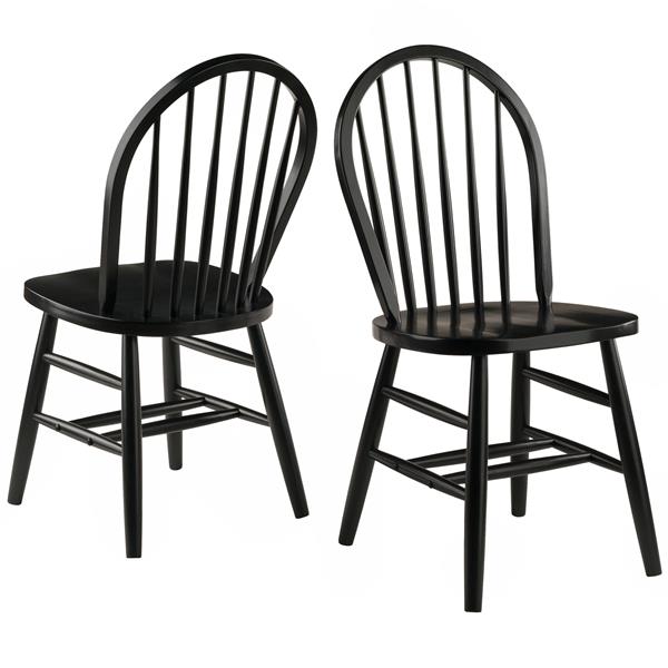 Winsome Wood Windsor 16 69 In Black, Black Windsor Dining Chairs Canada