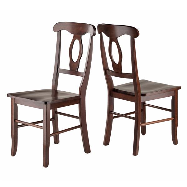 Chaises Renaissance, 17,91 po, noyer, ens. de 2