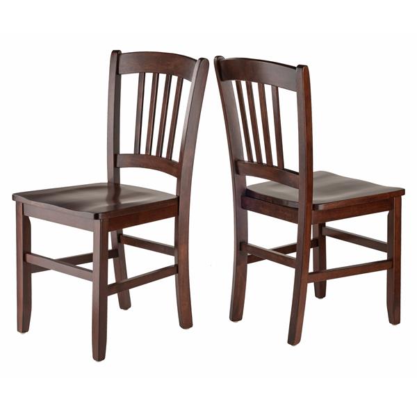 Winsome Wood Madison Walnut Back Chair (Set of 2)