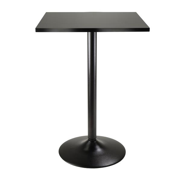 Winsome Wood Obsidian 23.62-in x 34.65-in Composite Black Pub Table