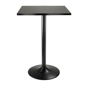 Table bistro Obsidian, 23,62 po x 34,65 po, composite, noir