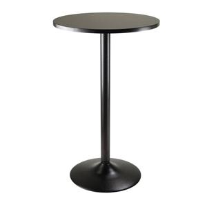 Table Obsidian, 23,62 po x 39,76 po, composite, noir